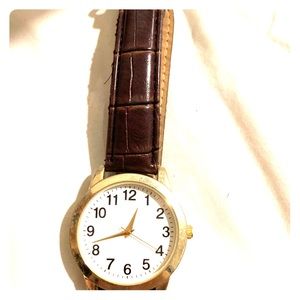 Leather strap watch (battery is dead)